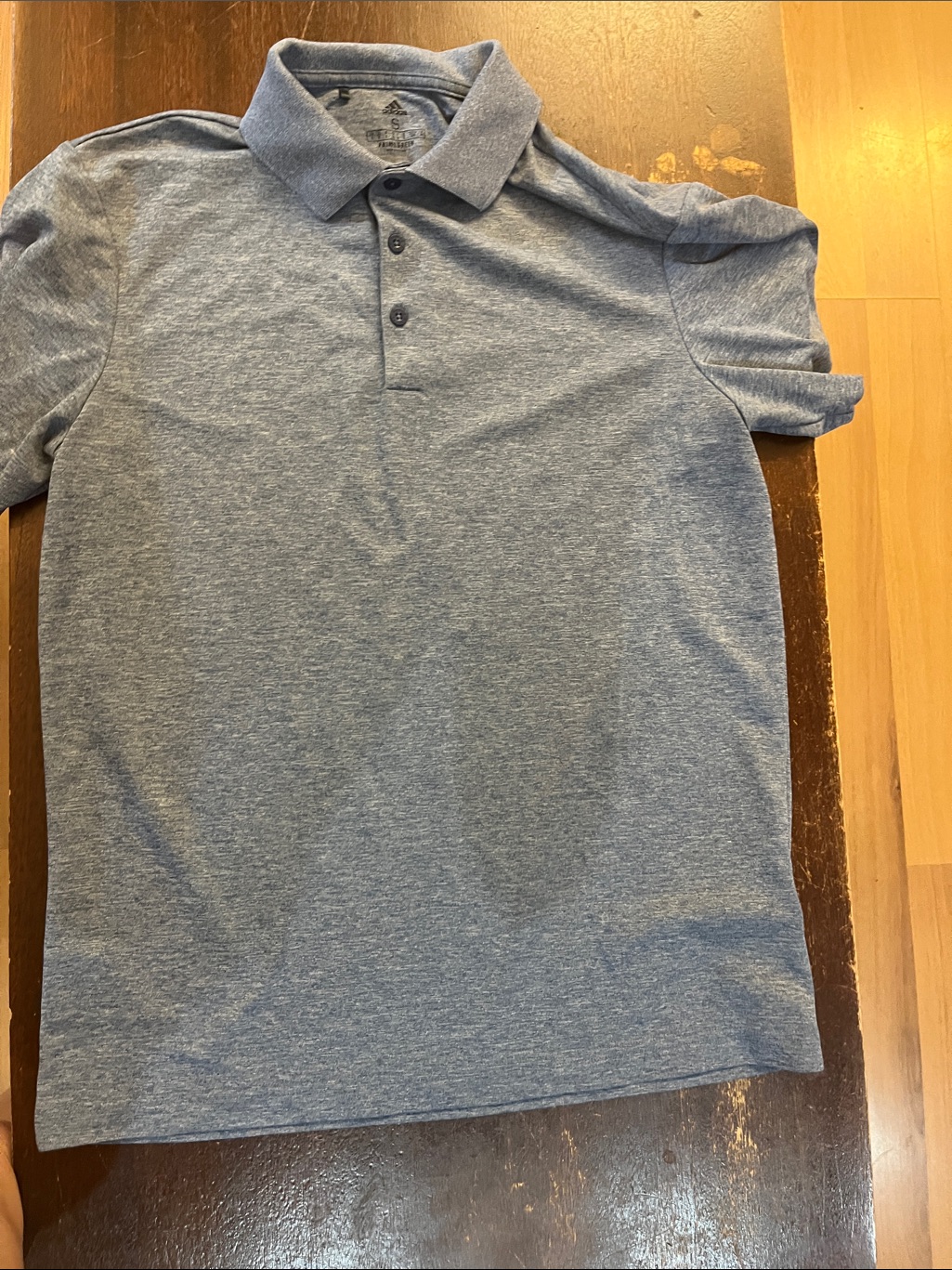 Mens Adidas Primegreen Golf Blue Polo Shirt